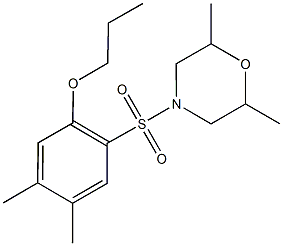 2-[(2,6-dimethyl-4-morpholinyl)sulfonyl]-4,5-dimethylphenyl propyl ether Structure