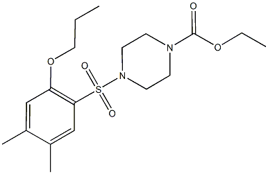 ethyl 4-[(4,5-dimethyl-2-propoxyphenyl)sulfonyl]-1-piperazinecarboxylate Structure