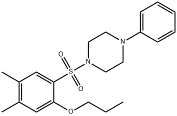 4,5-dimethyl-2-[(4-phenyl-1-piperazinyl)sulfonyl]phenyl propyl ether 구조식 이미지