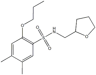 4,5-dimethyl-2-propoxy-N-(tetrahydro-2-furanylmethyl)benzenesulfonamide 구조식 이미지