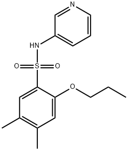4,5-dimethyl-2-propoxy-N-(3-pyridinyl)benzenesulfonamide 구조식 이미지