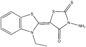 3-amino-5-(3-ethyl-1,3-benzothiazol-2(3H)-ylidene)-2-thioxo-1,3-thiazolidin-4-one 구조식 이미지