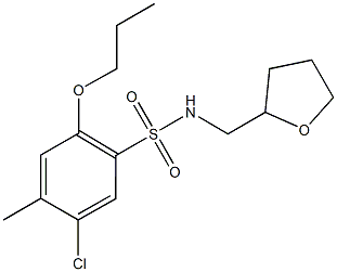 5-chloro-4-methyl-2-propoxy-N-(tetrahydro-2-furanylmethyl)benzenesulfonamide Structure