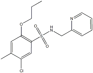 5-chloro-4-methyl-2-propoxy-N-(2-pyridinylmethyl)benzenesulfonamide Structure