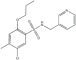 5-chloro-4-methyl-2-propoxy-N-(3-pyridinylmethyl)benzenesulfonamide Structure
