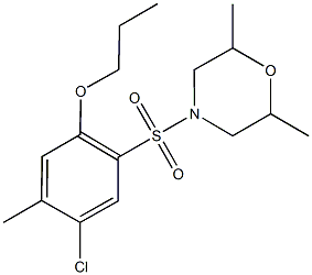 4-chloro-2-[(2,6-dimethyl-4-morpholinyl)sulfonyl]-5-methylphenyl propyl ether Structure