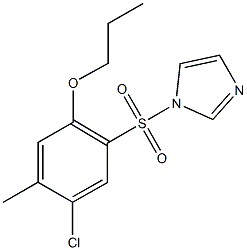 4-chloro-2-(1H-imidazol-1-ylsulfonyl)-5-methylphenyl propyl ether Structure