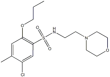 5-chloro-4-methyl-N-[2-(4-morpholinyl)ethyl]-2-propoxybenzenesulfonamide Structure