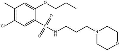 5-chloro-4-methyl-N-[3-(4-morpholinyl)propyl]-2-propoxybenzenesulfonamide Structure