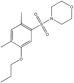 2,4-dimethyl-5-(4-morpholinylsulfonyl)phenyl propyl ether Structure