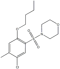 butyl 4-chloro-5-methyl-2-(4-morpholinylsulfonyl)phenyl ether Structure