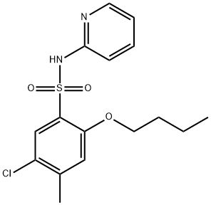 2-butoxy-5-chloro-4-methyl-N-(2-pyridinyl)benzenesulfonamide Structure