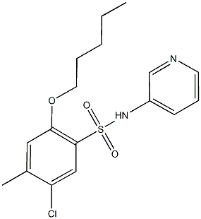 5-chloro-4-methyl-2-(pentyloxy)-N-(3-pyridinyl)benzenesulfonamide Structure