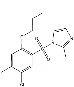 butyl 4-chloro-5-methyl-2-[(2-methyl-1H-imidazol-1-yl)sulfonyl]phenyl ether 구조식 이미지