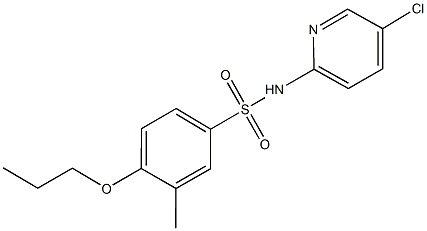 N-(5-chloro-2-pyridinyl)-3-methyl-4-propoxybenzenesulfonamide 구조식 이미지