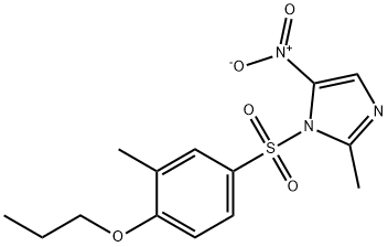 2-methyl-1-[(3-methyl-4-propoxyphenyl)sulfonyl]-5-nitro-1H-imidazole Structure