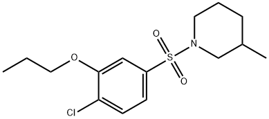 1-[(4-chloro-3-propoxyphenyl)sulfonyl]-3-methylpiperidine Structure