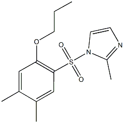4,5-dimethyl-2-[(2-methyl-1H-imidazol-1-yl)sulfonyl]phenyl propyl ether 구조식 이미지