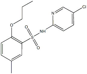N-(5-chloro-2-pyridinyl)-5-methyl-2-propoxybenzenesulfonamide 구조식 이미지