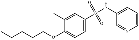 3-methyl-4-(pentyloxy)-N-(3-pyridinyl)benzenesulfonamide Structure