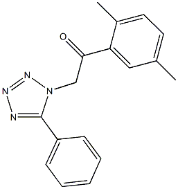 1-(2,5-dimethylphenyl)-2-(5-phenyl-1H-tetraazol-1-yl)ethanone 구조식 이미지