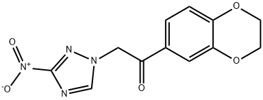 1-(2,3-dihydro-1,4-benzodioxin-6-yl)-2-{3-[hydroxy(oxido)amino]-1H-1,2,4-triazol-1-yl}ethanone Structure