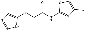 N-(4-methyl-1,3-thiazol-2-yl)-2-(1H-1,2,3-triazol-5-ylsulfanyl)acetamide Structure