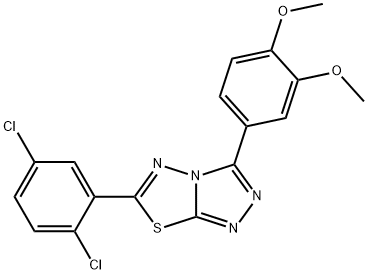 6-(2,5-dichlorophenyl)-3-(3,4-dimethoxyphenyl)[1,2,4]triazolo[3,4-b][1,3,4]thiadiazole 구조식 이미지
