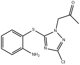 1-{5-[(2-aminophenyl)sulfanyl]-3-chloro-1H-1,2,4-triazol-1-yl}acetone Structure