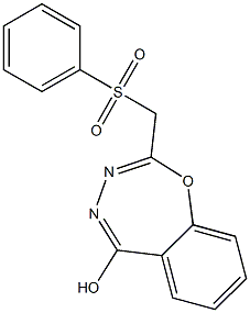 2-[(phenylsulfonyl)methyl]-1,3,4-benzoxadiazepin-5-ol 구조식 이미지