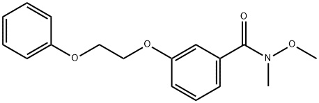 N-methoxy-N-methyl-3-(2-phenoxyethoxy)benzamide 구조식 이미지