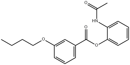 2-(acetylamino)phenyl 3-butoxybenzoate 구조식 이미지