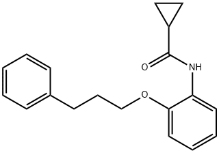 N-[2-(3-phenylpropoxy)phenyl]cyclopropanecarboxamide 구조식 이미지