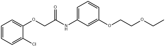 2-(2-chlorophenoxy)-N-[3-(2-ethoxyethoxy)phenyl]acetamide Structure