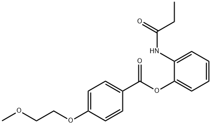 2-(propionylamino)phenyl 4-(2-methoxyethoxy)benzoate 구조식 이미지