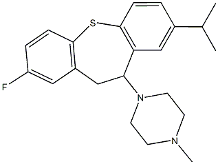 1-(2-fluoro-8-isopropyl-10,11-dihydrodibenzo[b,f]thiepin-10-yl)-4-methylpiperazine Structure