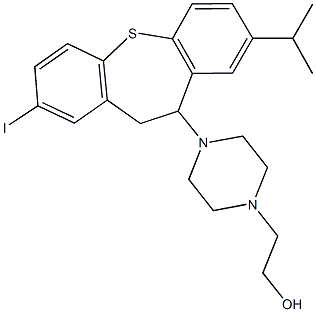 2-[4-(2-iodo-8-isopropyl-10,11-dihydrodibenzo[b,f]thiepin-10-yl)-1-piperazinyl]ethanol 구조식 이미지