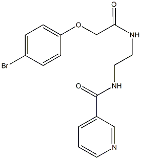 N-(2-{[2-(4-bromophenoxy)acetyl]amino}ethyl)nicotinamide 구조식 이미지