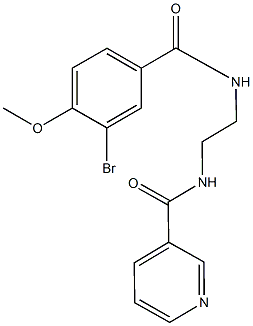 N-{2-[(3-bromo-4-methoxybenzoyl)amino]ethyl}nicotinamide 구조식 이미지