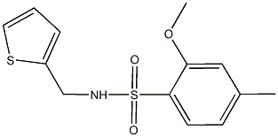 2-methoxy-4-methyl-N-(2-thienylmethyl)benzenesulfonamide Structure