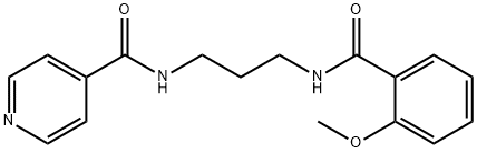 N-{3-[(2-methoxybenzoyl)amino]propyl}isonicotinamide 구조식 이미지