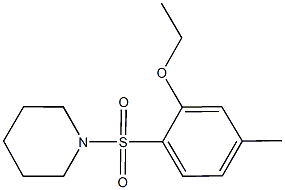 ethyl 5-methyl-2-(1-piperidinylsulfonyl)phenyl ether 구조식 이미지