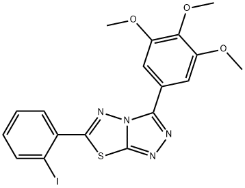 6-(2-iodophenyl)-3-(3,4,5-trimethoxyphenyl)[1,2,4]triazolo[3,4-b][1,3,4]thiadiazole Structure