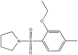 ethyl 5-methyl-2-(1-pyrrolidinylsulfonyl)phenyl ether 구조식 이미지