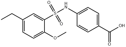 4-{[(5-ethyl-2-methoxyphenyl)sulfonyl]amino}benzoic acid 구조식 이미지