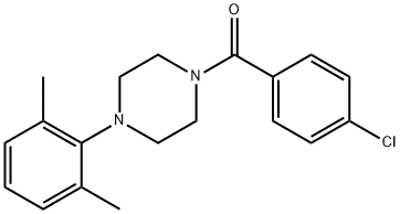 1-(4-chlorobenzoyl)-4-(2,6-dimethylphenyl)piperazine 구조식 이미지