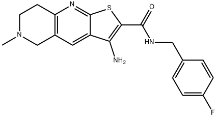 3-amino-N-(4-fluorobenzyl)-6-methyl-5,6,7,8-tetrahydrothieno[2,3-b][1,6]naphthyridine-2-carboxamide Structure