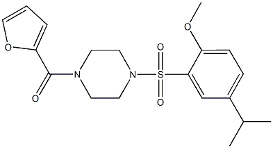 1-(2-furoyl)-4-[(5-isopropyl-2-methoxyphenyl)sulfonyl]piperazine Structure