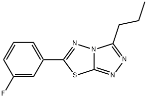 6-(3-fluorophenyl)-3-propyl[1,2,4]triazolo[3,4-b][1,3,4]thiadiazole 구조식 이미지