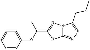 6-(1-phenoxyethyl)-3-propyl[1,2,4]triazolo[3,4-b][1,3,4]thiadiazole 구조식 이미지